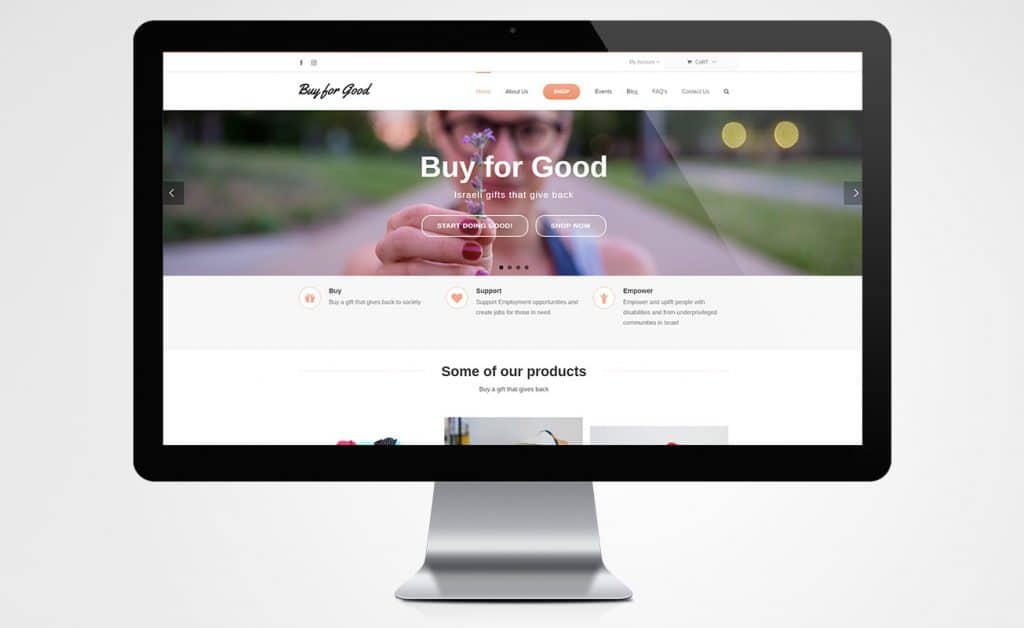 הדמיית אתר buy-for-good